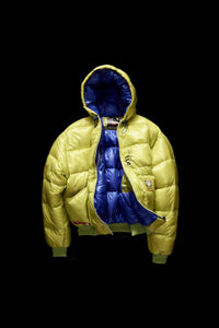 DOWN JACKET- LIME/BRIGHT BLUE